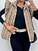 Tankaneo Womens Plaid Puffer Vests Ruffle Sleeveless Lightweight Quilted Vest Fall Winter Padded Gilets Coats