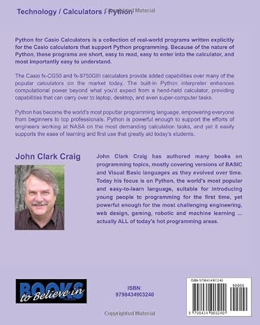 Python for Casio Calculators: Powerful Python programs and games for the Casio fx-CG50 and fx-9750GIII calculators (Practical and Fun Python Programming for Calculators, Band 4)