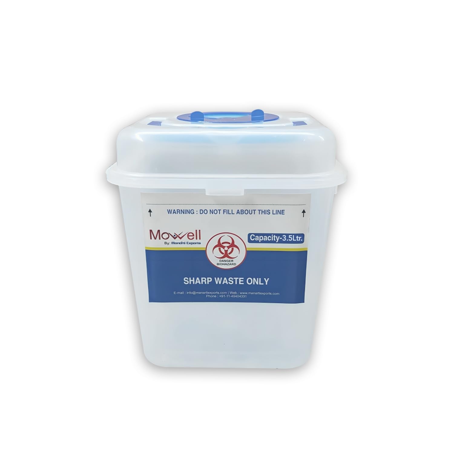 Mowell Sharps Containers | Biohazard Needle and Syringe Disposal | Glass Waste and Metallic Implants | Bio-Medical Sharps Container Puncture Proof Box 3.5liter (B0C69YG1Y4) Amazon Price History, Amazon Price Tracker