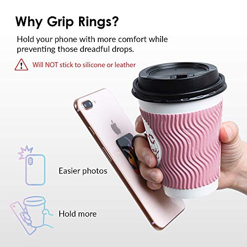 Velvet Caviar Cell Phone Ring Holder - Finger Ring & Stand - Improves Phone Grip Compatible With Iphone, Galaxy And Most Cases (Except Silicone/Leather) - Vintage Flowers #TOP1