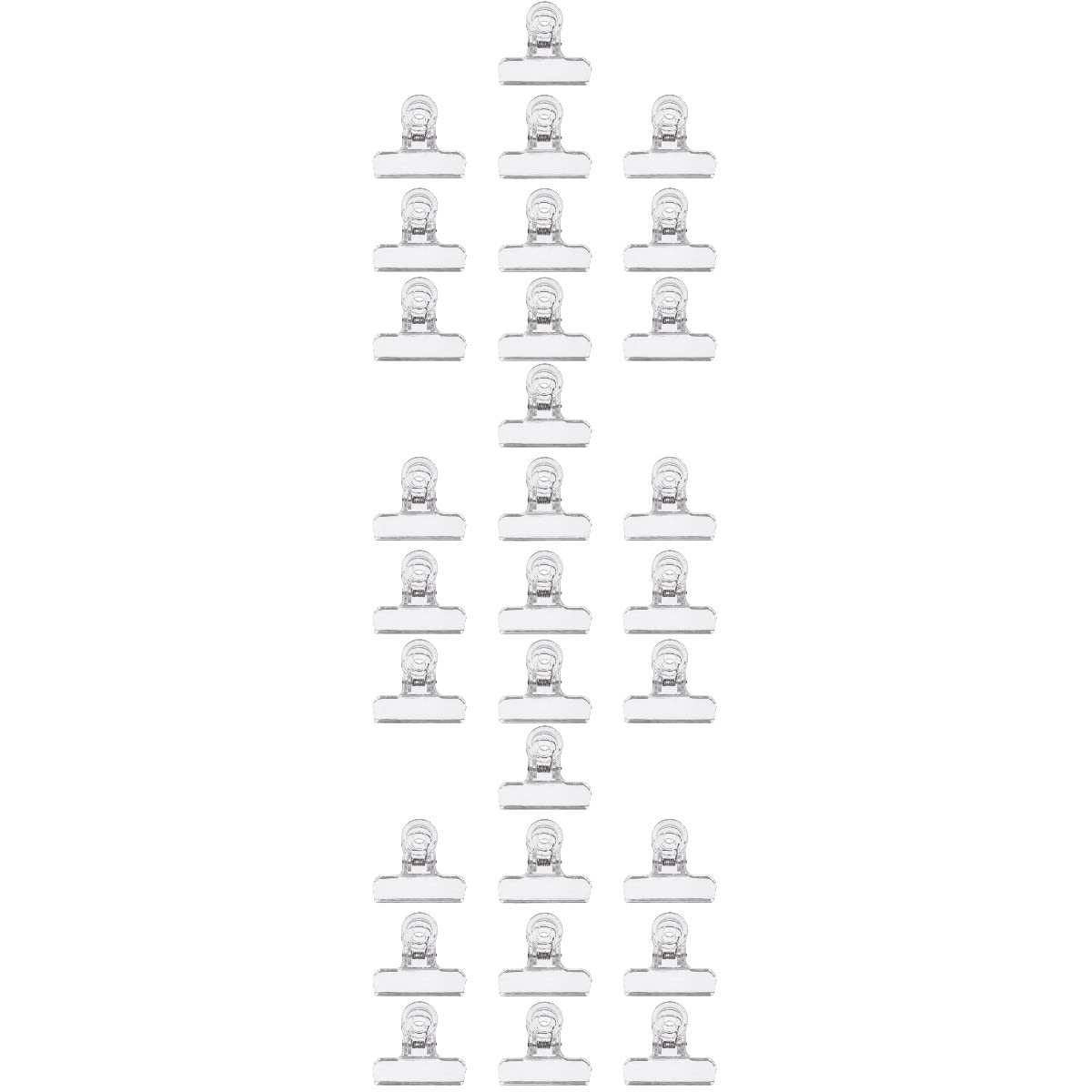 Lurrose 30 Pcs Nail Tips Clip Clear File Binder Clip Photo Picture Clamps Fixing Tool Nail Extension Clips for Office School Stationary