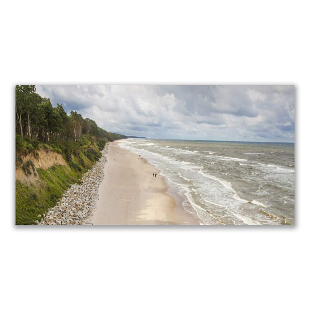 Tableau sur Verre Trempé 140x70 cm Tulup Plage Nature - Décoration Murale Moderne