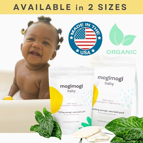 Mogimogi Baby Organic Oatmeal Bath Soak For Baby, Kids & Sensitive Skin – Soothes Eczema, Diaper Rash, And Dry Itchy Skin – Soap Free thumb #5