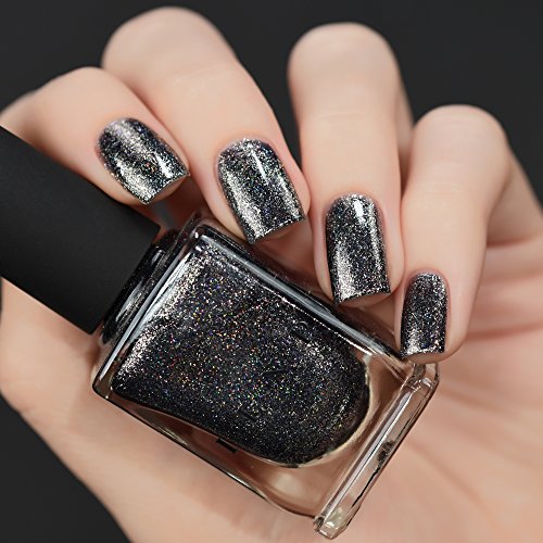 Image of ILNP Private Reserve - Black Holographic Metallic Nail Polish