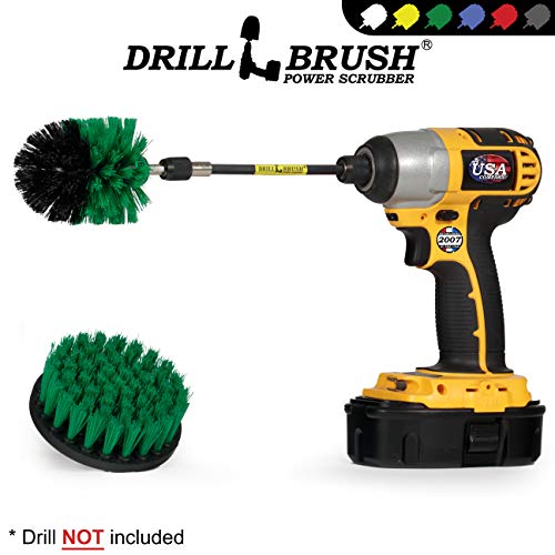 Image of Drill Brush Kitchen Accessories - Kitchen Cleaning Extension Kit - Kitchen Sink Hard Water Remover - Kitchen Cleaning Supplies - Oven Scrubber Brush Set - Countertop Cleaning Brush - Household Brush