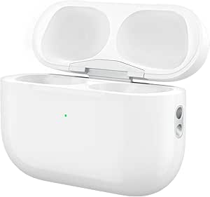 AirPods Pro 1st and Pro 2nd Wireless Charging Case Only, Compatible with AirPods Pro 1/2 Gen Case Replacement Charger Cases, Pairing&Sync Button(No Earbuds)