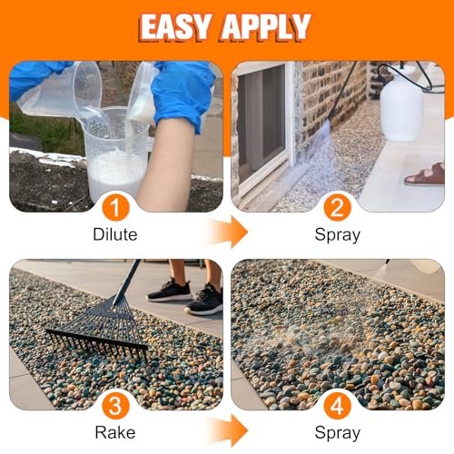 Mulch Binder Rock Glue for Landscaping Pea Gravel Binder 2 Gallon Max Cover Strong Mulch A - image 7