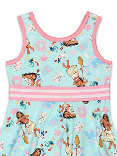 Disney Moana Toddler Girls Fit And Flare Ultra Soft Dress (3T, Blue) #TOP6