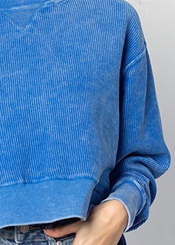 Image of chicka-d NCAA womens Corded Boxy Pullover