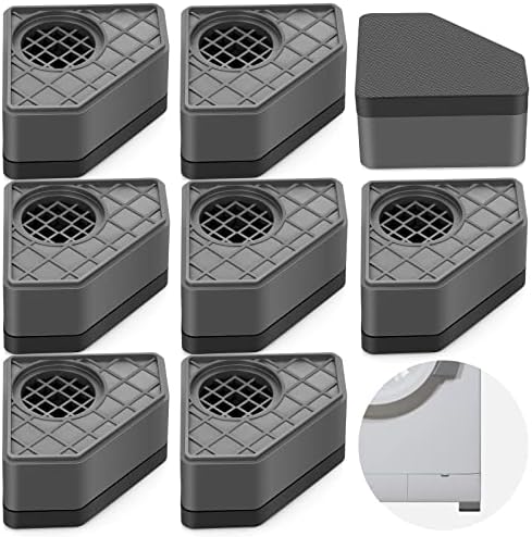 8 Pcs Washer Dryer Anti Vibration Pads for Dryer Washing Machine Foot Pads Non Slip Shock and Noise Cancelling Mat for Washer and Dryer Washing Machine Feet Support Protects (1.8 Inch)