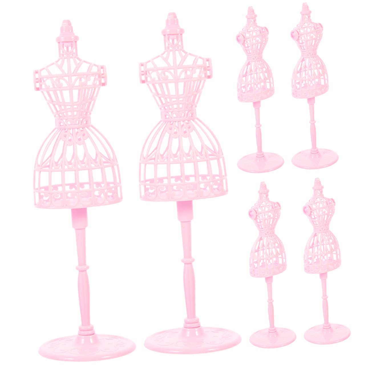 SUPVOX Mini Dress Form Mannequin Pcs Set Female Mannequin Dress Display Boys and Girls Play Pink