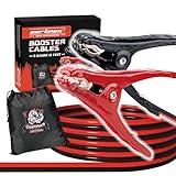 CARTMAN 6 Gauge 12 Feet Jumper Cables Heavy Duty Booster Cables with Carry Bag