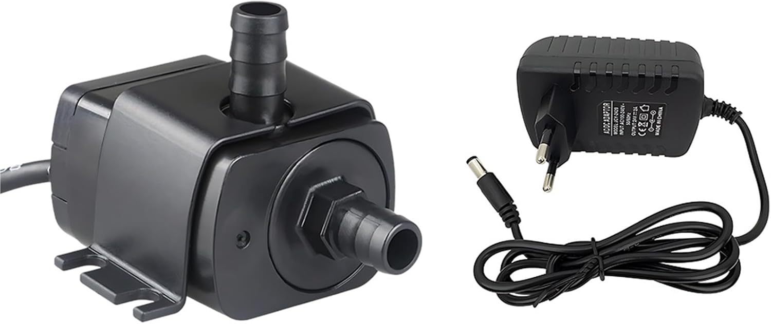 DC12V 240L/H Low-power Silent Brushless Motor Water Pump Fish Tank Submersible Booster Pump Can Be Equipped with Adapter IP68(EU_DC30A-1230)