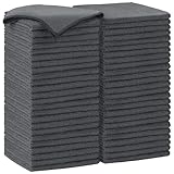 AIDEA Microfiber Cleaning Cloth-50PK, Soft Microfiber Towels for Cars, Absorbent Cleaning Rags, Lint-Free Streak-Free Wash Cloths for House, Kitchen, Window(12in.x12in), Grey