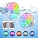 Underwater Submersible LED Lights Waterproof Multi Color Battery Operated Remote Control Wireless 10-LED lights for Hot Tub,Pond,Pool,Fountain,Waterfall,Aquarium,Party,Vase Base,Christmas,IP68 2pack