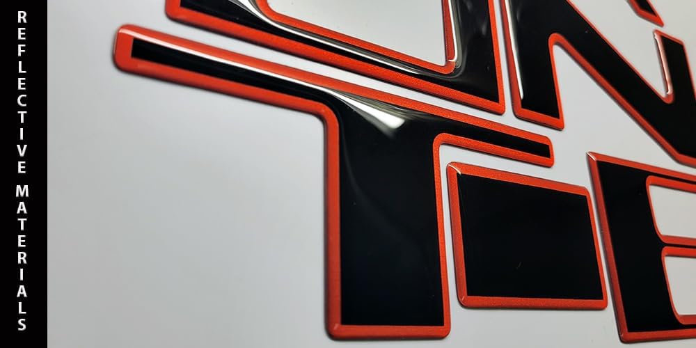 AUTOCARIMAGE Letters Intended for Tailgate of Frontier 2022 2023 2024 2025 Raised Reflective Lave RED Outline