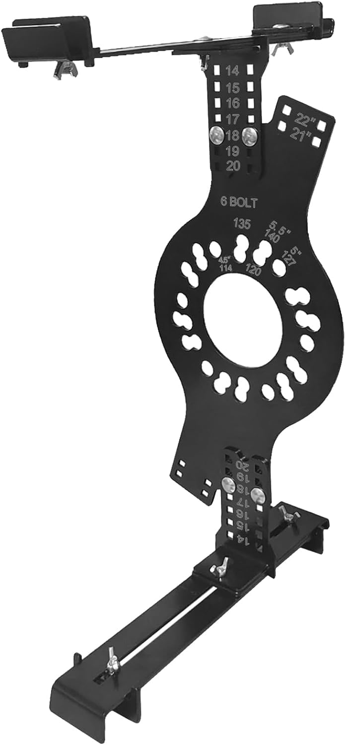 6 Lug Wheel Fitment Simulator Tool， 14"-22" Wheel Offset Measuring Tool