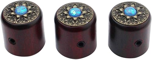 Miniatura 2 de Guyker Perillas de control de potenciómetro de sándalo rojo de diámetro 0.236 in (0.24 pulgadas) - Perilla de repuesto de tono de volumen giratorio