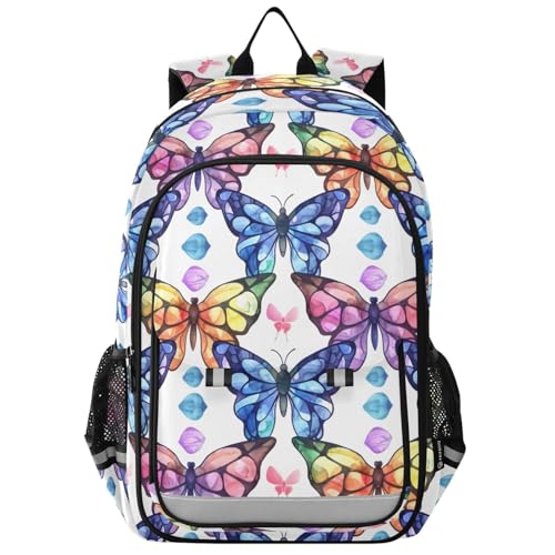 Sac à dos papillon fluo idéal pour le lycée et les voyages quotidiens