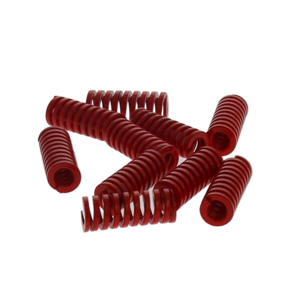 Compression Spring, 3D Printer Die Spring 8mm OD 20mm Long Medium Load Mechanical Compression Mould Die Spring for 3D Printer Electric Part Red 10PCS