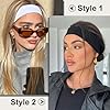 AWUMBUK Bandeau Cheveux Femme Homme, Bandeaux Mode pour Femmes Antidérapant Headband Running Sport Yoga Élastique Unisexe Accessoire Cheveux 8 PCS #1