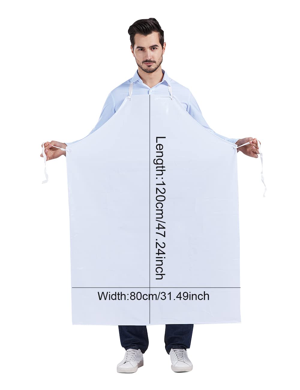 Nanxson Tablier imperméable pour hommes, tablier de travail réglable de lavage de boucher d'usine,CF3113