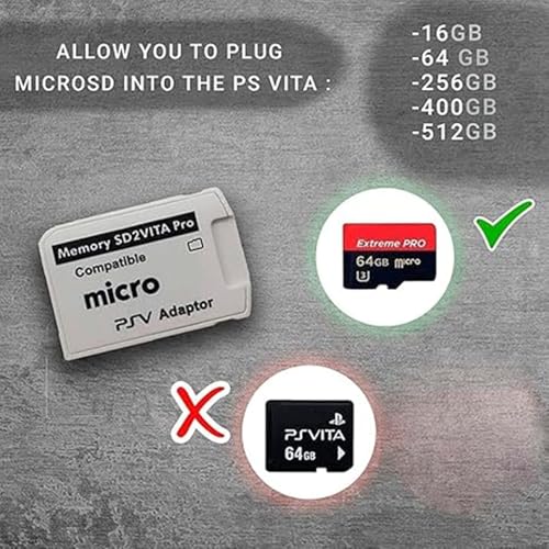 Image of SD2Vita 5.0 Micro SD Memory Card Adapter for PS Vita 1000 /2000 & PSTV | Supports FW 3.60-3.73 HENkaku | SD2VITA PSVSD Card Adapter
