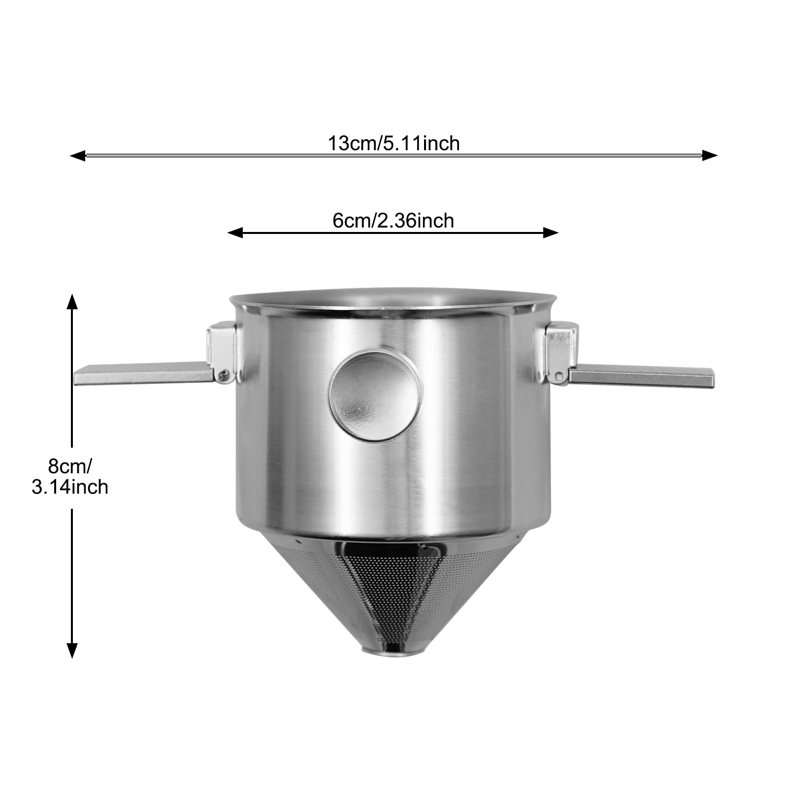 Collapsible Coffee Filter-Stainless Steel Camping Coffee Filter-Reusable Paperless Coffee Filter Canister Coffee Dripper-Coffee Filter Holder for Carrying Around While Camping