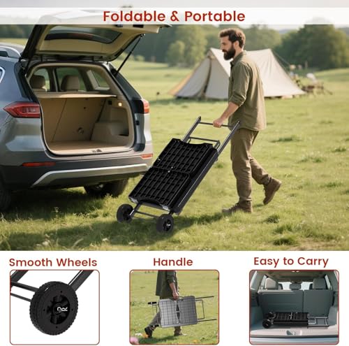 Grillständer für Ninja Woodfire OG701 OG850 OG951, Pizza Ofen Ständer für Onni 12, Grillwagen für Blackstone, Cuisinart, Outdoor-Kochtisch, Schnell falten, 129.2 x 53.3cm, 12.7 kg