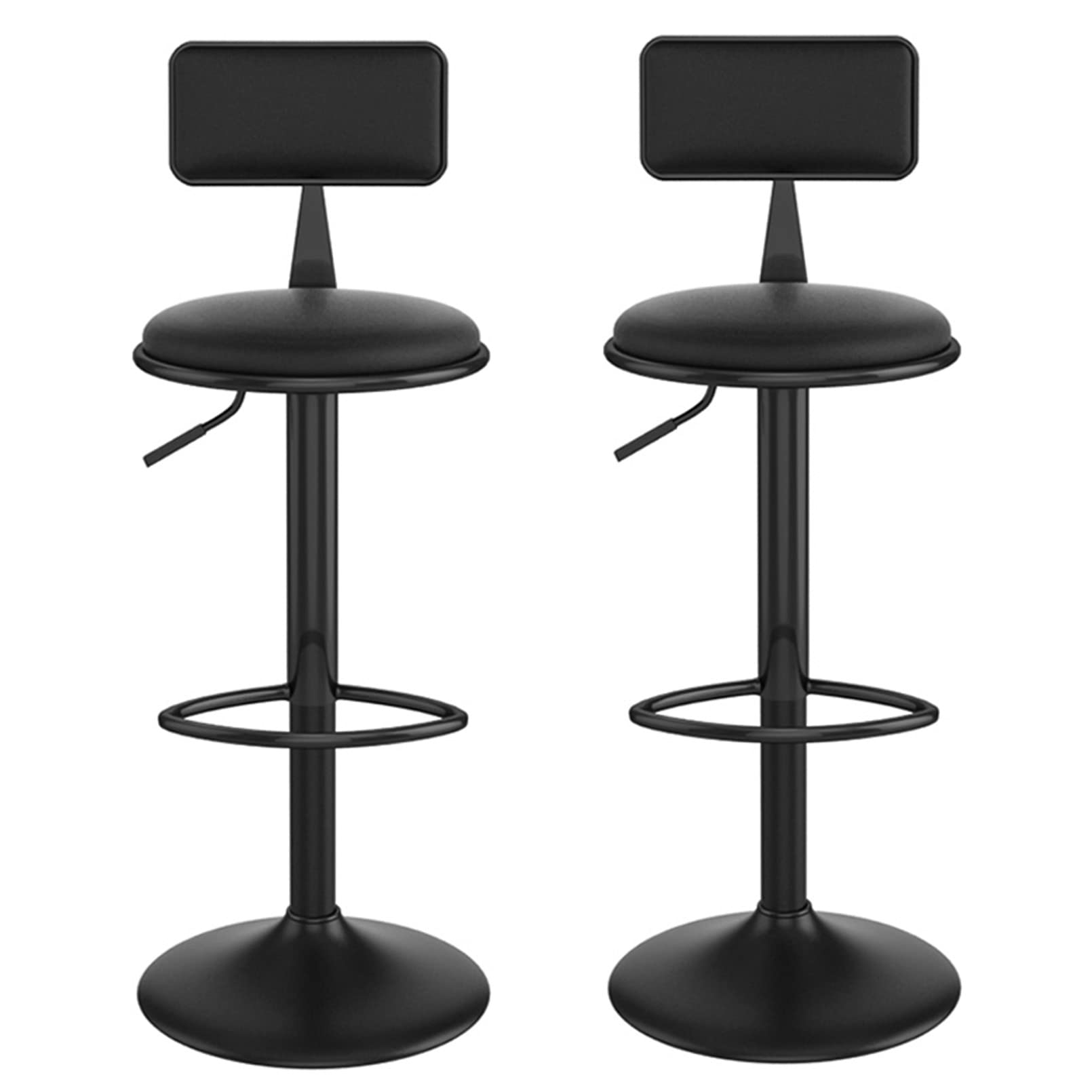 Tabourets de comptoir rembourrés lot de 2 pour îlot de cuisine avec dossier confortable