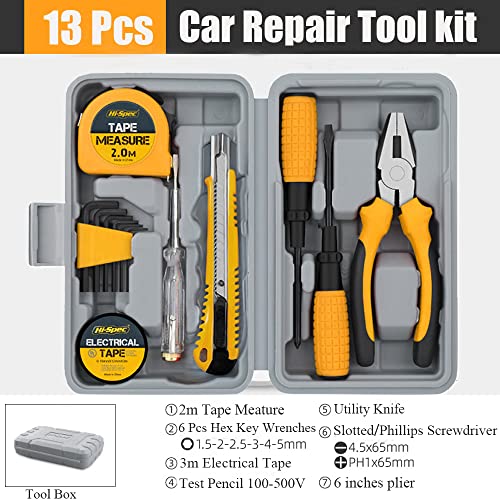 Lcbnhpy Roadside Emergency Car Kit with Jumper Cables, Auto Winter Safety Tool Kit for Men Woman New Drivers - Thumbnail 4