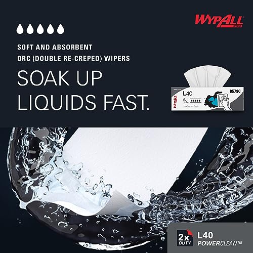 Image of WypAll PowerClean L40 Extra Absorbent Towels, 9 x 100 Sheets (05790)