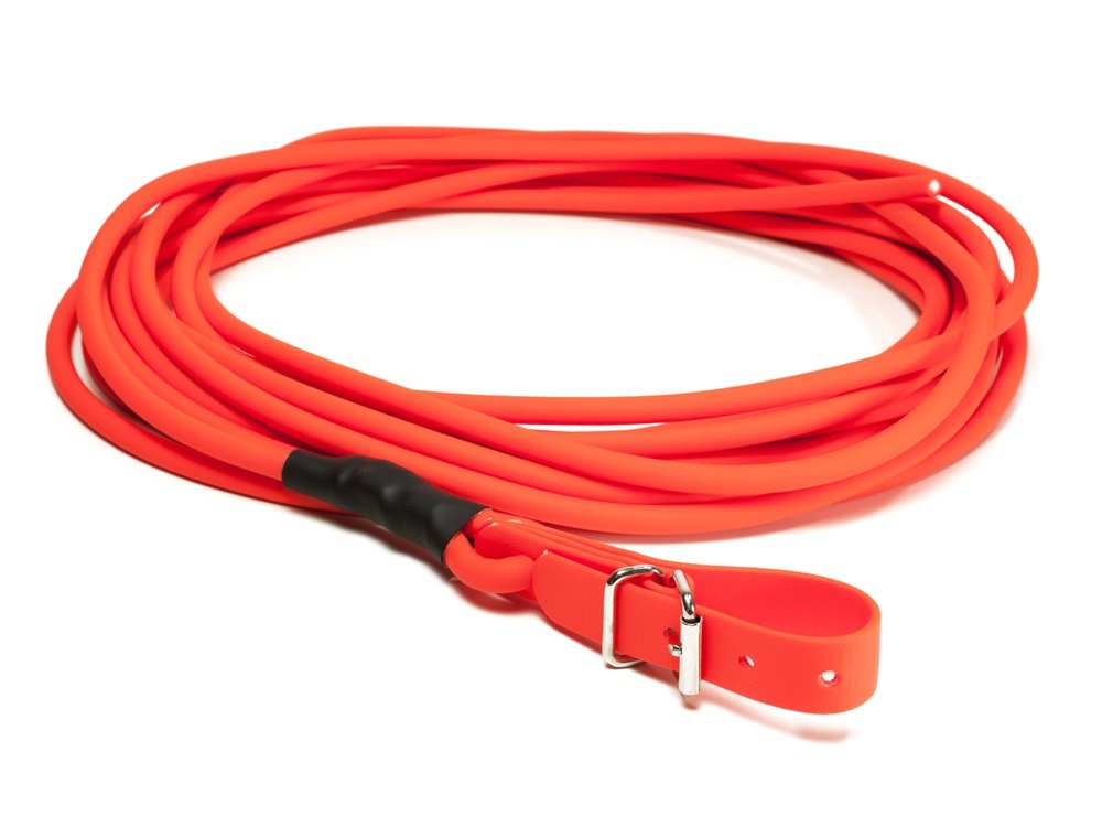 Mystique® Biothane Schweissleine rund 8mm neon orange 12m