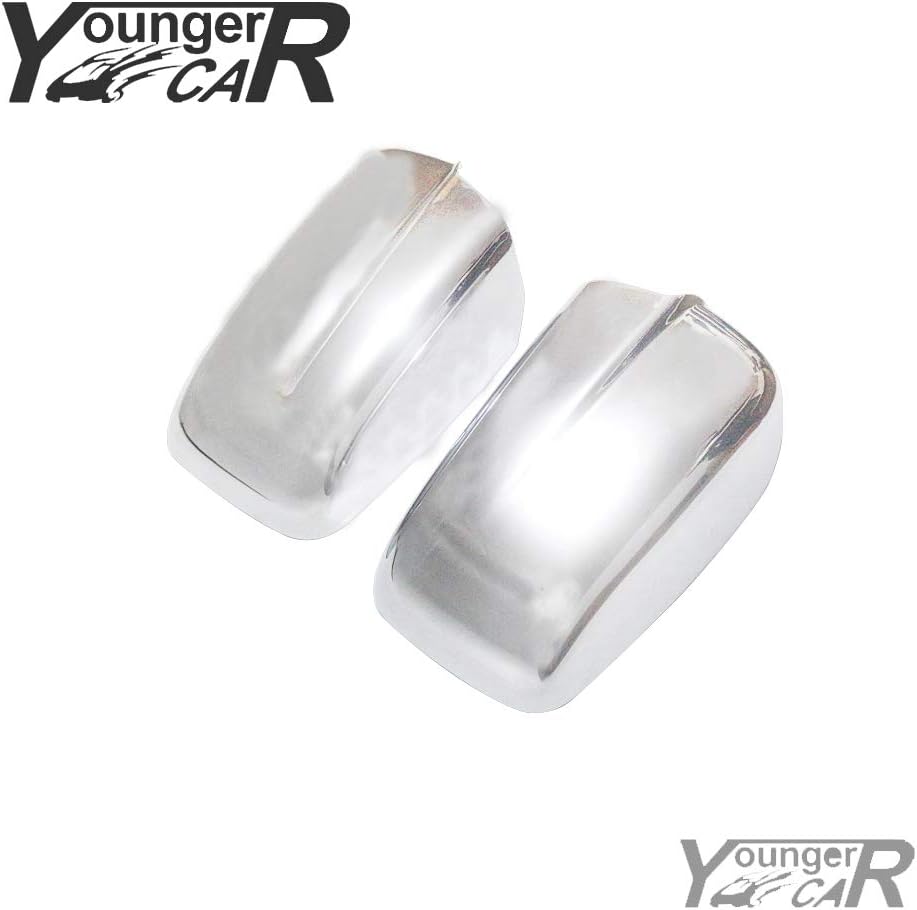 YOUNGERCAR Chrome Mirror Covers For 2009-2018 Dodge Ram 1500/2010-2017 RAM 2500 3500/2019-2023 Ram 1500 Classic Mirror Protector NO Towing W/O Turn Signal
