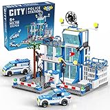 MindBox City Police Station Building Sets, 570pcs City Police Sets Toy Building Bricks Kit Gift for Boys 6-12