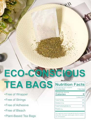 Image of TeeLux Blueberry Green Tea Bags, Fruit Flavored Tea, Smooth Taste, 100Count