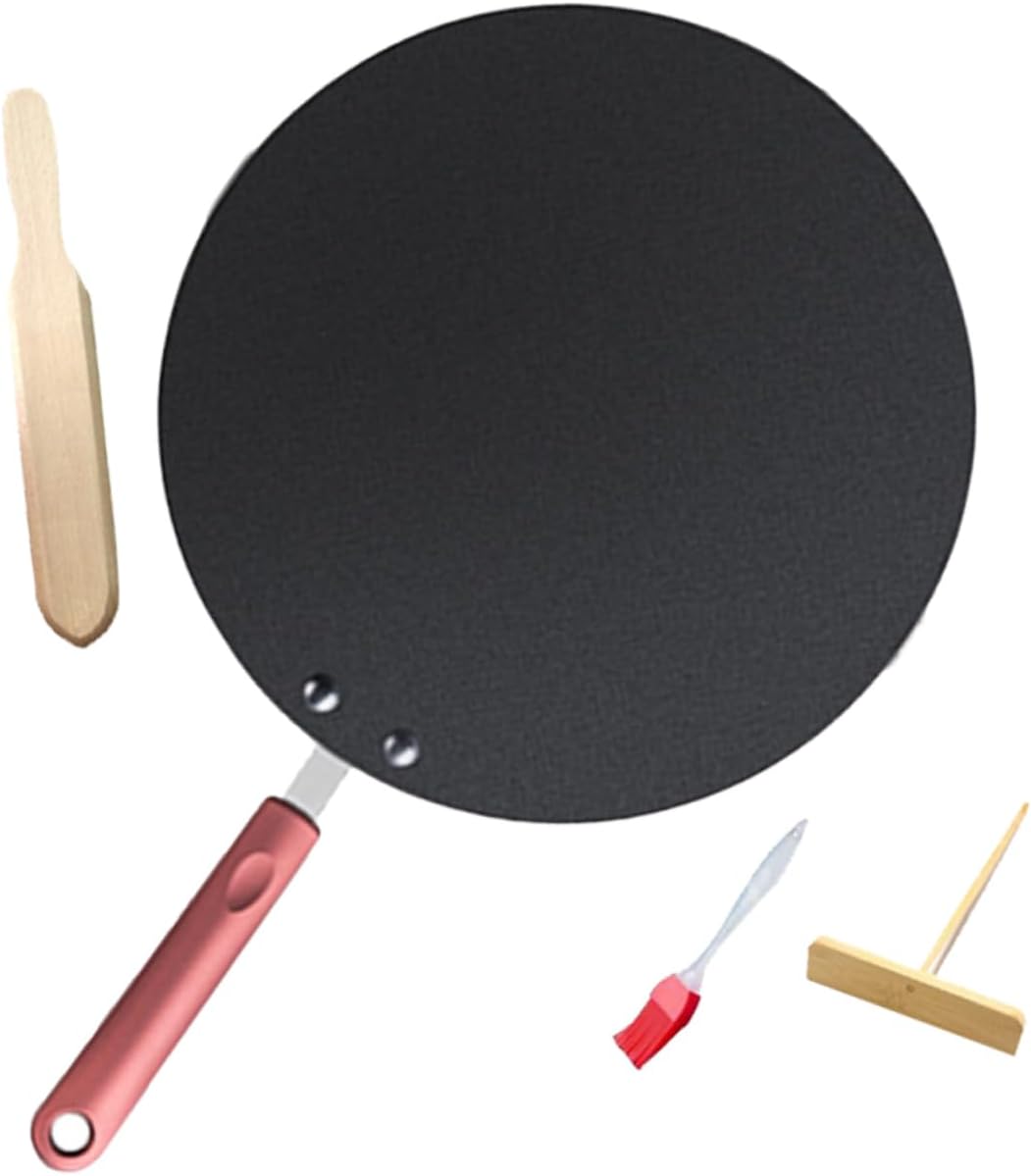 Nonstick Pans Frying Crepe Tortilla Sturdy Even Heat Distribution for Low Heat