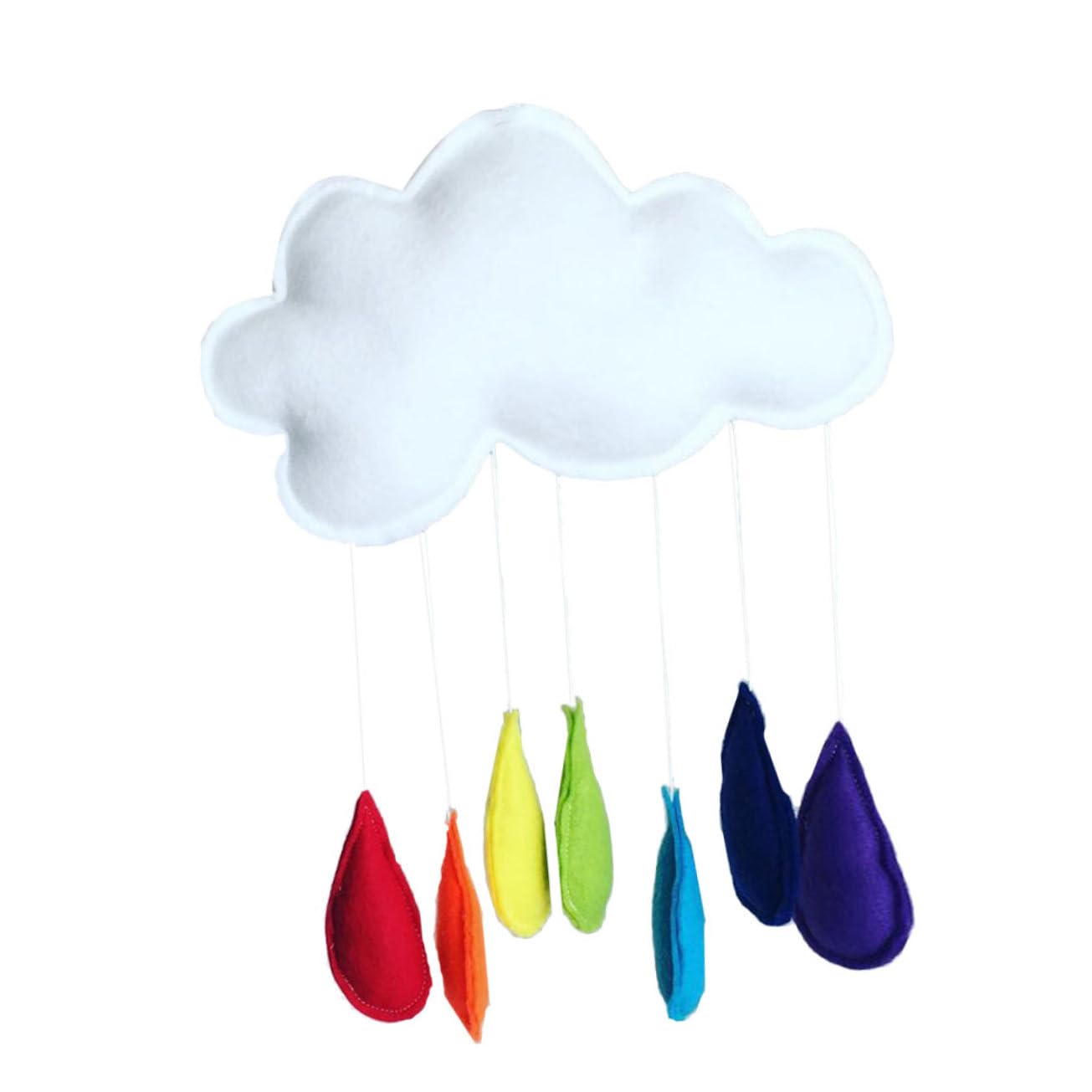 HEMOTON Cloud Pendant Boys and Girls Room Decor Wall Hanging Rainbow Design Made of Felt Present Idea