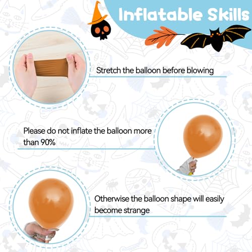 Image of Halloween Balloon Arch Kit,120PCS Halloween Sand White Black Orange Blue Balloon, Ghost Foil Ballons for Halloweenday Party Decorations BOO Party Supply Birthday,Baby Shower