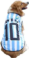 Camiseta para animais de estimação, roupas de verão para cachorros, roupas para cães, colete macio e fofo time de futebol (P 25 cm G, Argentina)