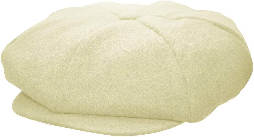 EmstateMens Melton Wool 8 Panel Applejack Newsboy Baker Boy Cap Made in USA