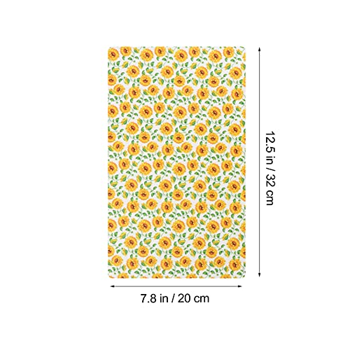 EXCEART 8 Vellen Zonnebloemen Gedrukt Faux Leather Vel Pu Grain Geweven Synthetisch Leer Vel Diverse Voor Oorbellen… - Afbeelding 5