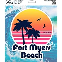 Squiddy Fort Myers Beach Florida - Vinyl Sticker Decal for Phone, Laptop, Water Bottle 3" high