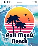Squiddy Fort Myers Beach Florida - Vinyl Sticker Decal for Phone, Laptop, Water Bottle (3' high)