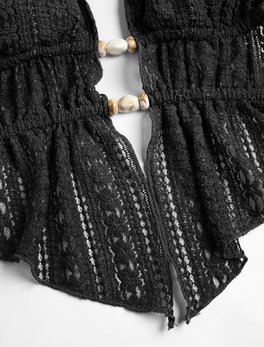 Image of ZAFUL Halter Swimsuits for Women Textured Backless 2 Piece Bathing Suits Cheeky High Cut String Tie Side Bikini Sets