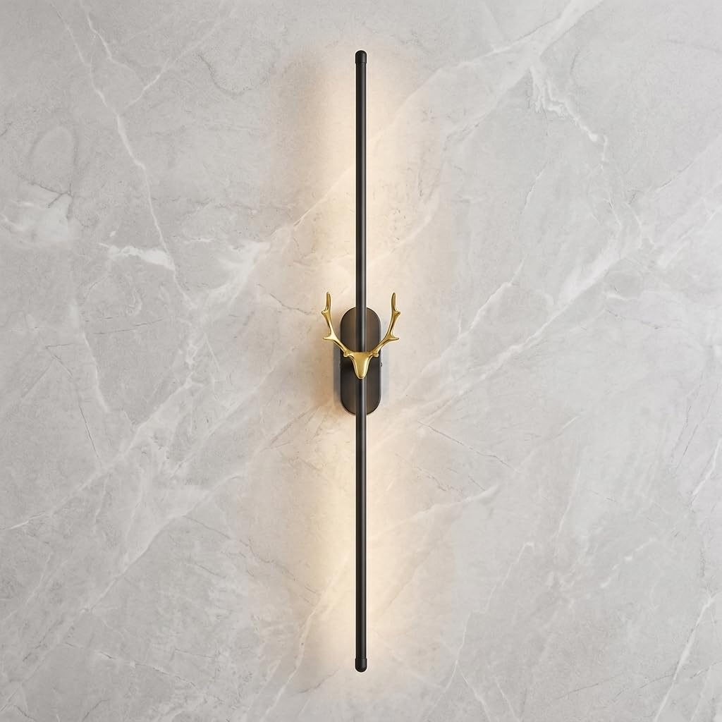 Modern Gold Deer LED Wall Light, 3-in-1 Color Changing (Warm/Neutral/Cool White), Luxury Decorative Vertical Wall Sconce, Premium Metal Wall Lamp for Living Room, Bedroom, Hotel-image-28