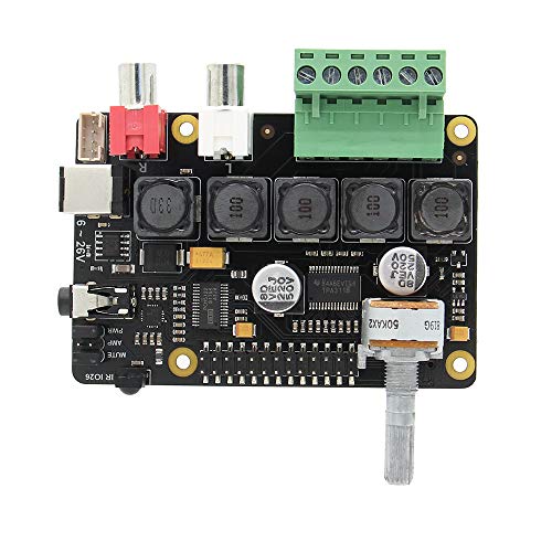 Geekworm Raspberry Pi 4B/3B+/3B Full-HD DAC I2S Class-D TI PCM5122 Amplifier, X400 V3.0 Audio Expansion Board Sound Card | Music Player for Raspberry Pi 4 Model B/Raspberry Pi 3 Model B+ / 3 Model A+
