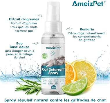 AmeizPet Cat Deterrent Spray and Catnip Spray for Cats Bundle