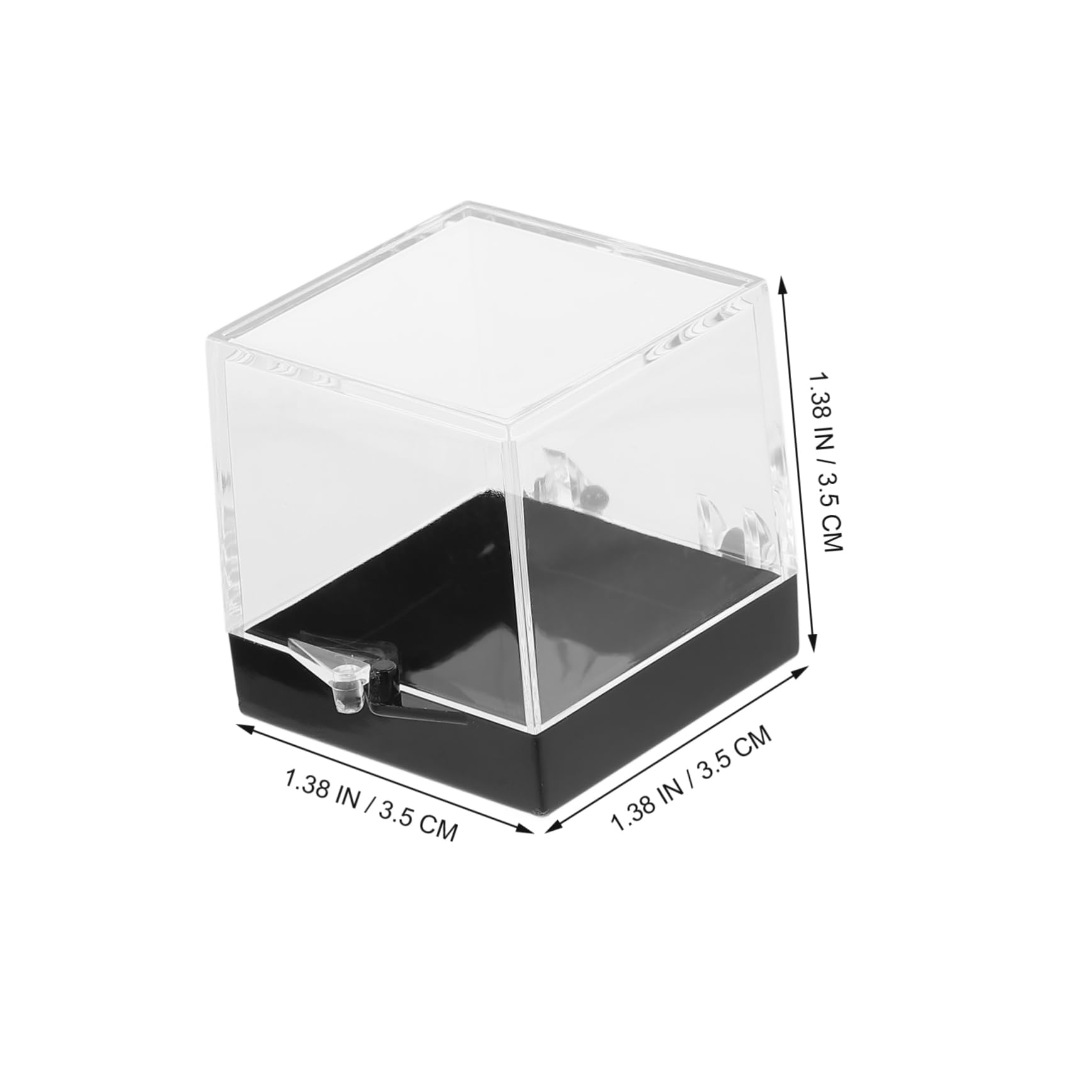 LALAFINA Rock Display Case Mineral Specimen Box Plastic Specimen Holder Display Storage Box