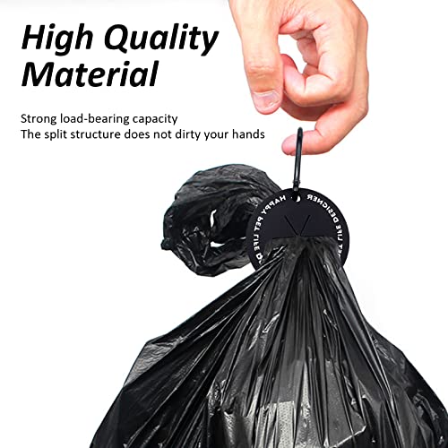 Image of 2 Colors Dog Poop Bag Holder, Waste Bag Dispenser with Carabiner Clip, Hands Free Poop Bag Carrier for Leash, Pet Waste Bag Holder for Dog Walking Accessory (Black, Blue)
